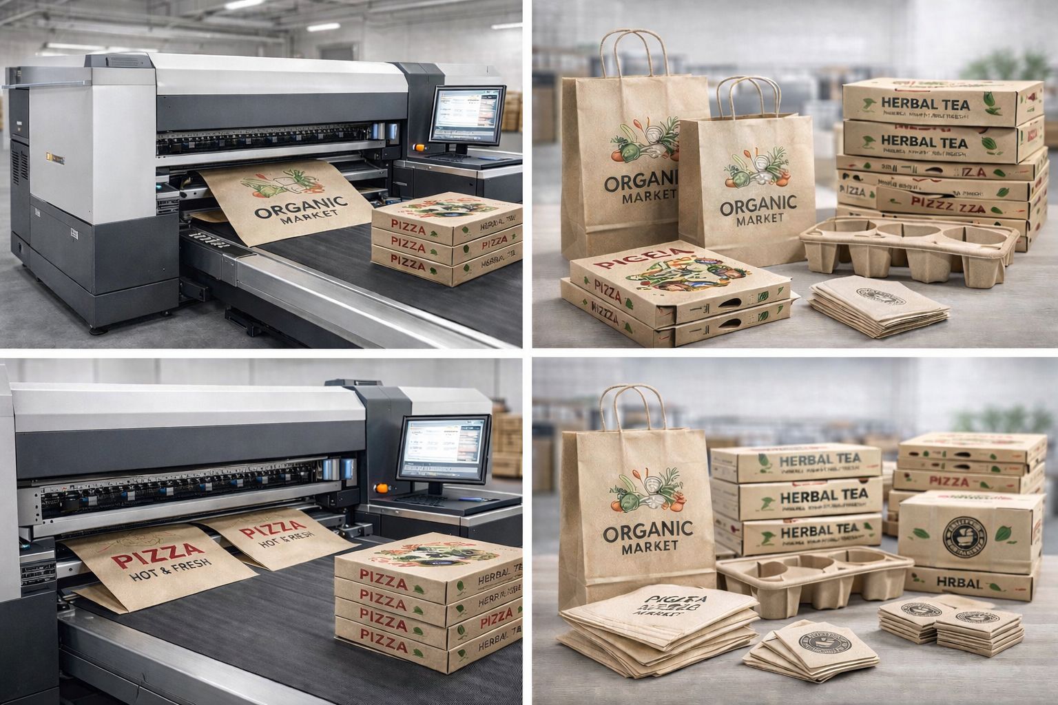 Imprimare digitală pe ambalaje | Pungi kraft, cutii carton